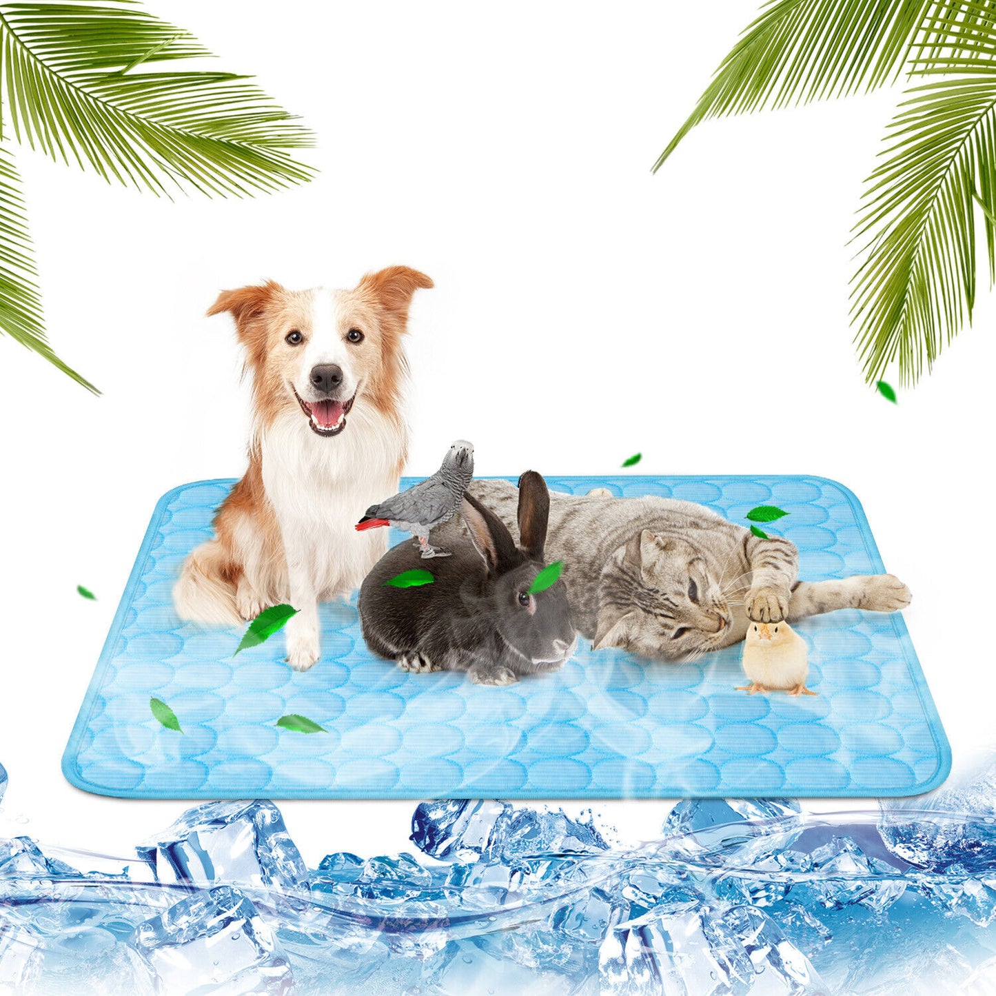 3-Layer Cooling Pet Mat for Dogs & Cats - Deluxe Absorbent & Non-Slip Summer Pet Bed Pad