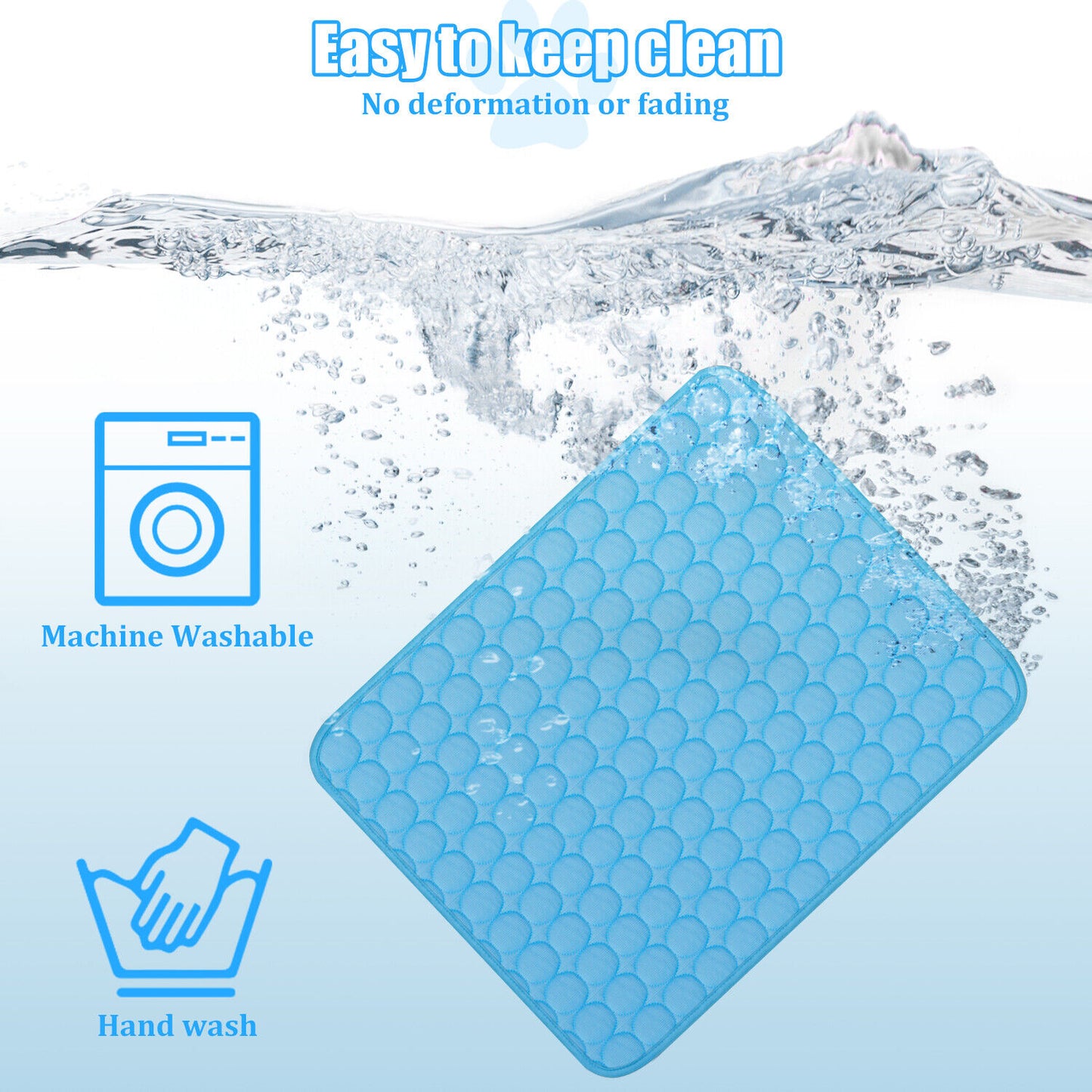 3-Layer Cooling Pet Mat for Dogs & Cats - Deluxe Absorbent & Non-Slip Summer Pet Bed Pad
