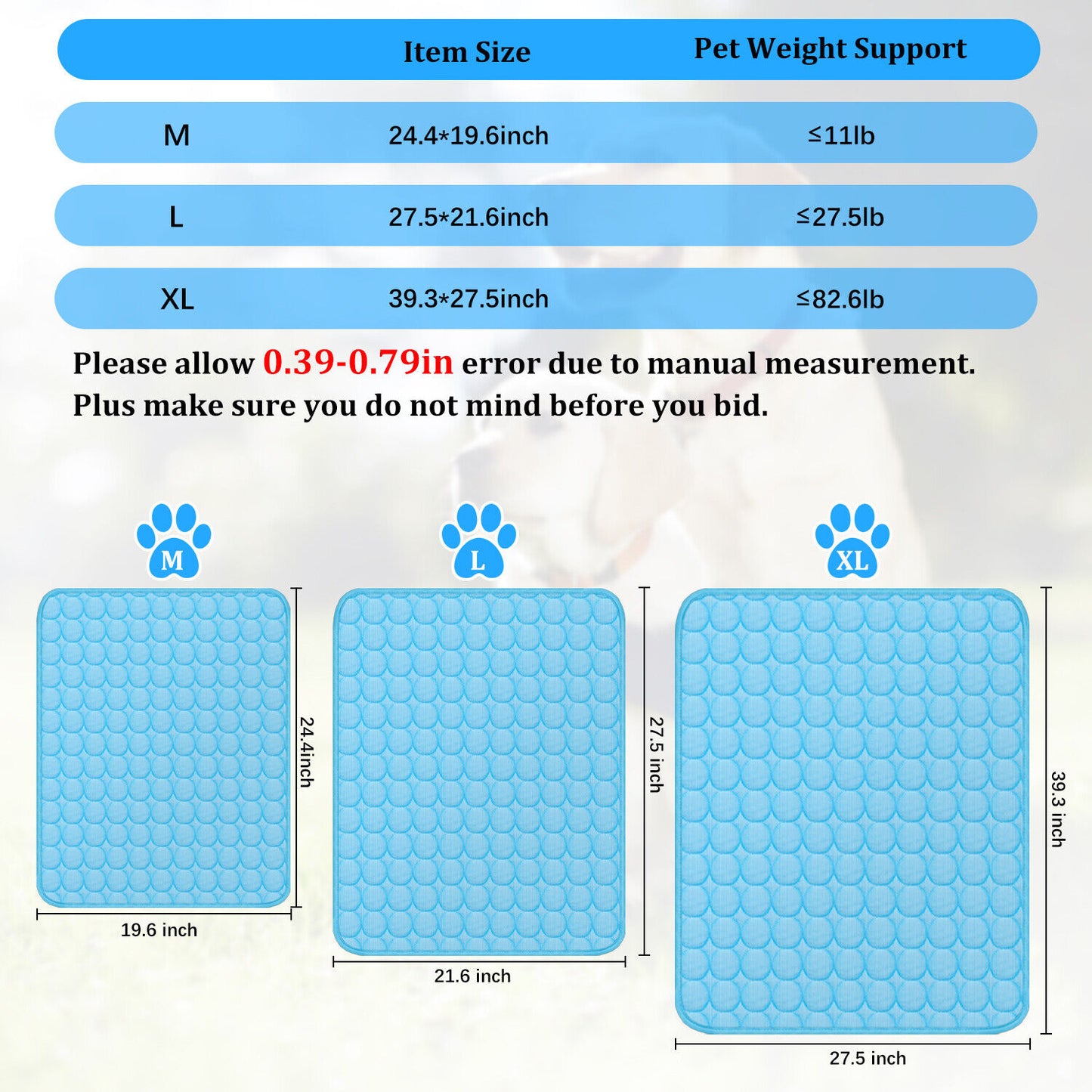 3-Layer Cooling Pet Mat for Dogs & Cats - Deluxe Absorbent & Non-Slip Summer Pet Bed Pad