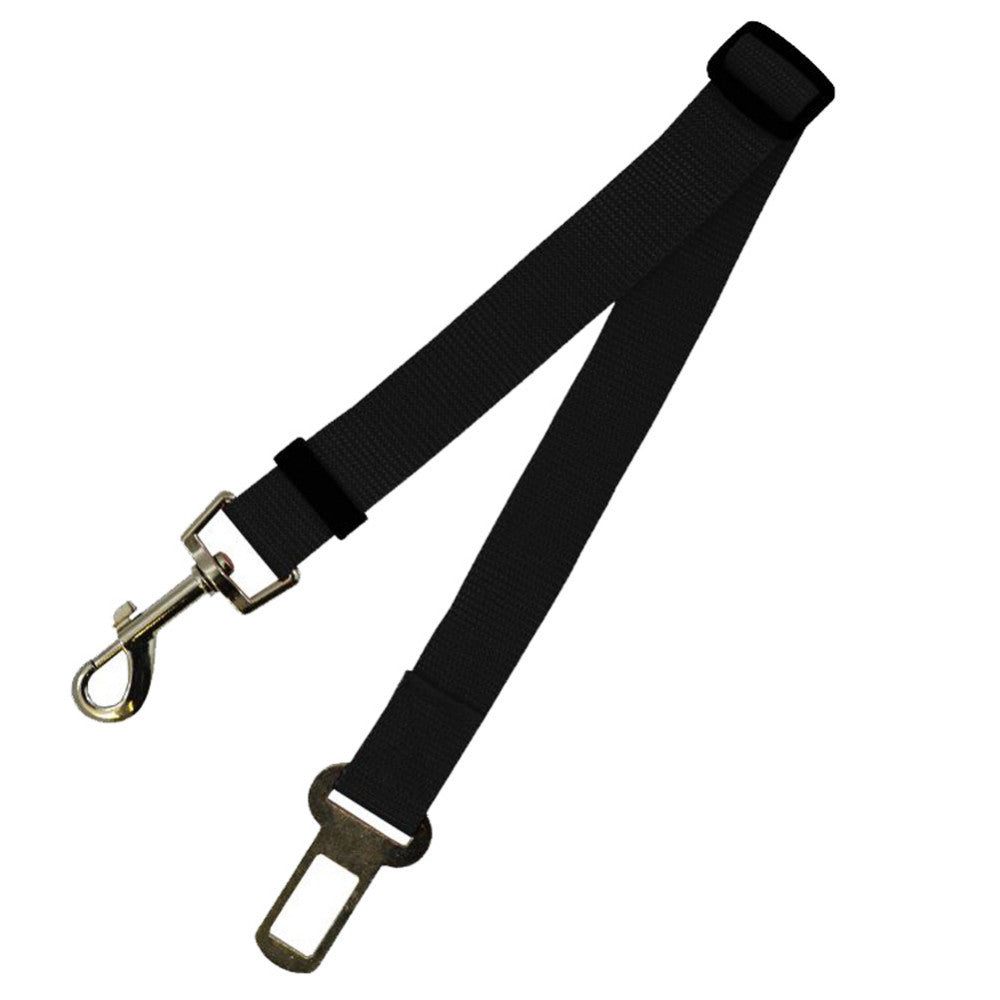 Adjustable Vehicle Pet Leash - Secure Car Seatbelt Harness Attachment for Dogs - Durable Nylon Safety Traction Belt