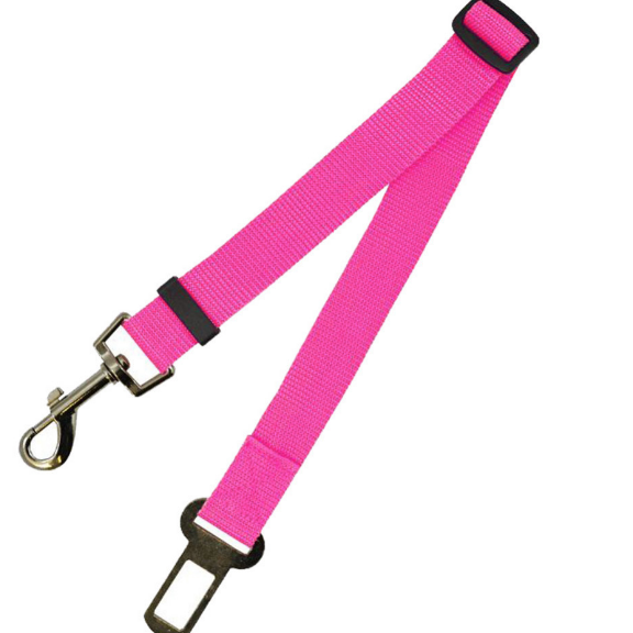 Adjustable Vehicle Pet Leash - Secure Car Seatbelt Harness Attachment for Dogs - Durable Nylon Safety Traction Belt