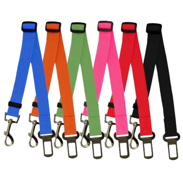 Adjustable Vehicle Pet Leash - Secure Car Seatbelt Harness Attachment for Dogs - Durable Nylon Safety Traction Belt