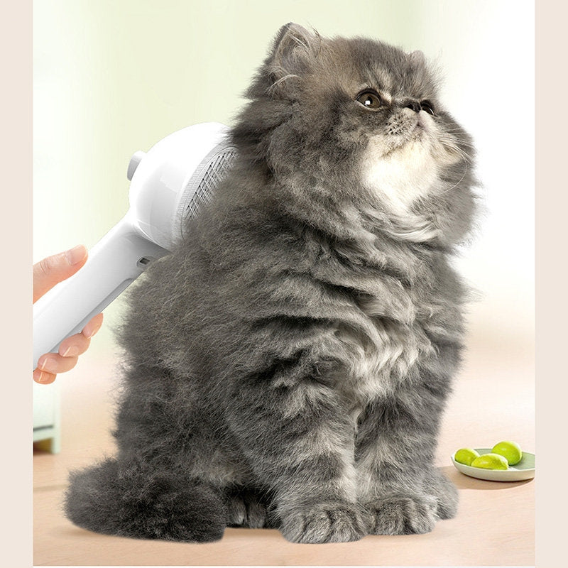Self-Cleaning Pet Grooming Comb with Mist Humidifier - Tangle-Free Grooming for Dogs & Cats