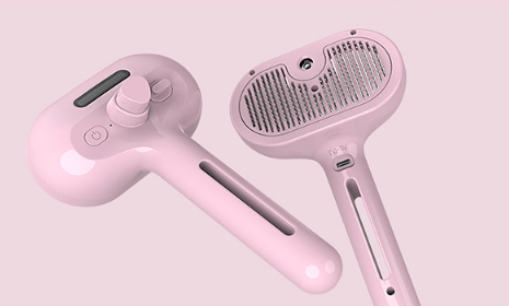 Self-Cleaning Pet Grooming Comb with Mist Humidifier - Tangle-Free Grooming for Dogs & Cats