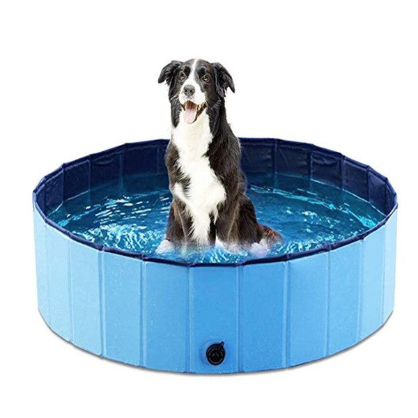 Portable Foldable Dog Swimming Pool - Durable, Non-Slip Wash Tub for Pets & Outdoor Fun