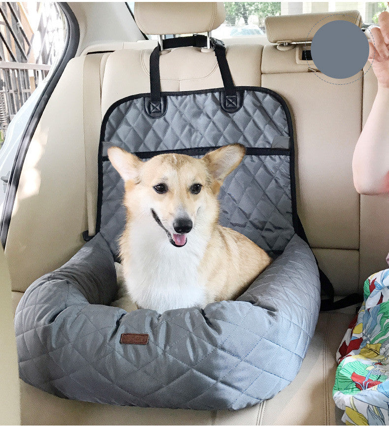 Pawtrol Deluxe 2-in-1 Convertible Pet Car Seat and Bed with Safety Features