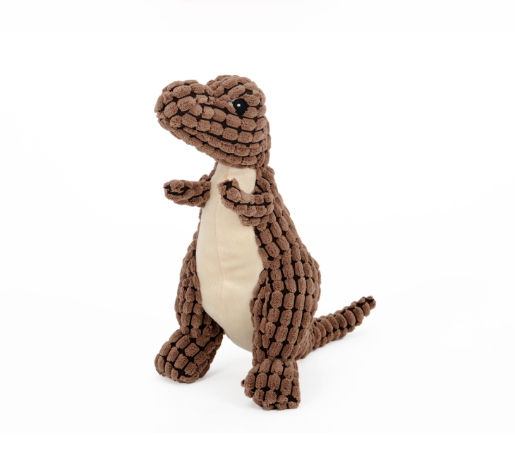 Dinosaur Interactive Dog Plush Squeaker Toy
