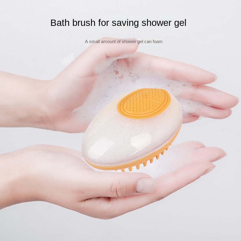 2-in-1 Pet Bath & Grooming Brush - Soft Silicone, Ergonomic & Shampoo Saving Design