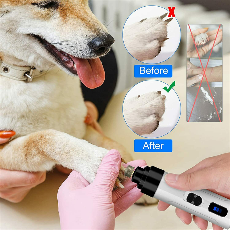 QuietComfort Pet Nail Grinder - Electric USB Rechargeable Grooming Kit for Dogs and Cats