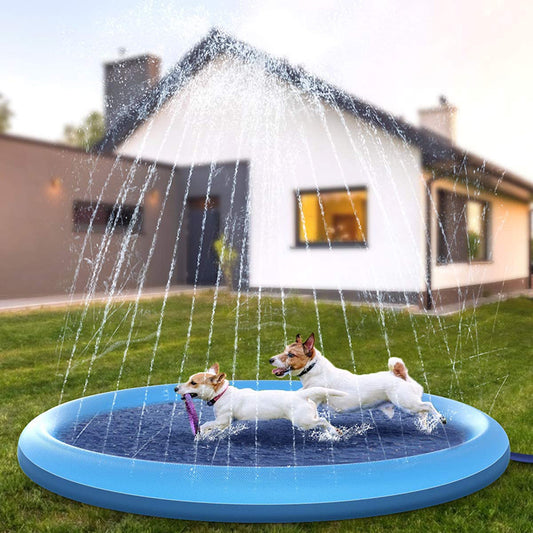 AquaPaws Pet Oasis: Outdoor Inflatable Pet Pool & Sprinkler Play Mat - Cooling Summer Fun for Dogs, Cats, and Kids