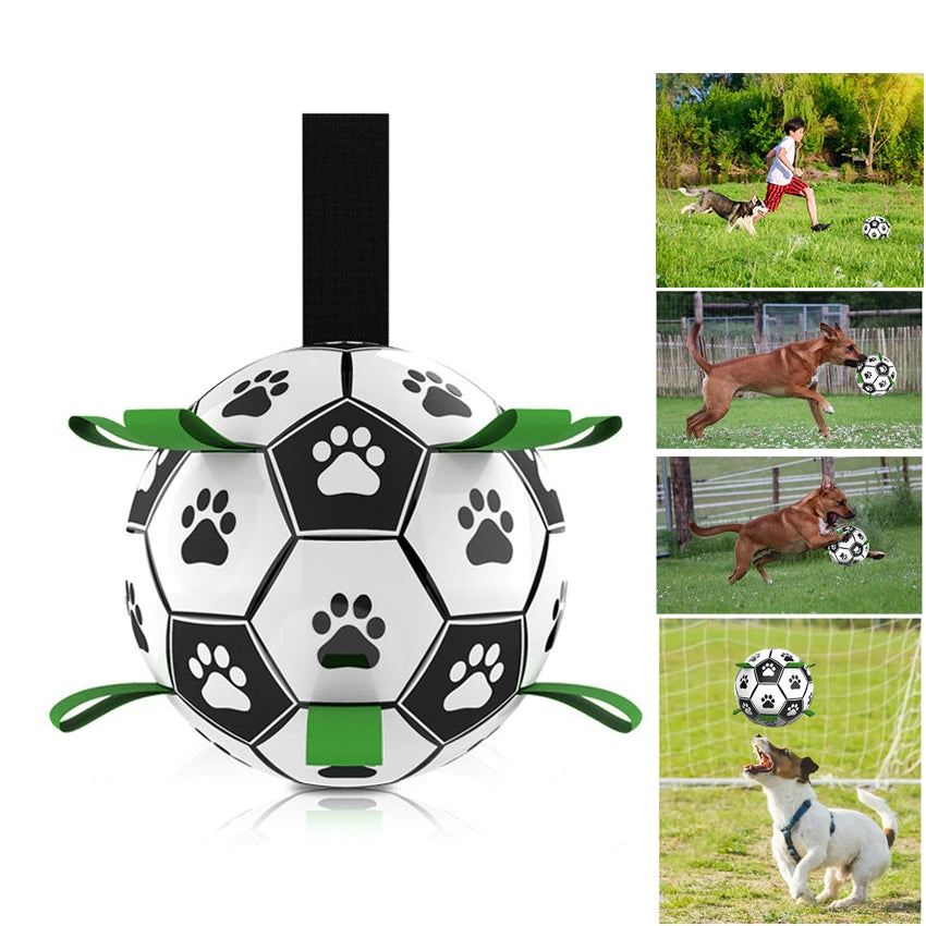 Interactive Dog Football (Soccer) Toy: Fun Training, Chewing & Water Play Accessory for Dogs