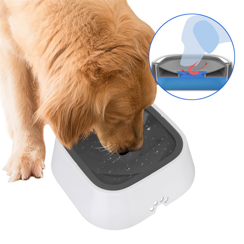 HydroPaws Anti-Spill 1.5L Floating Water Bowl for Pets: Durable, Slow-Feeding Dispenser Ideal for Cats and Dogs